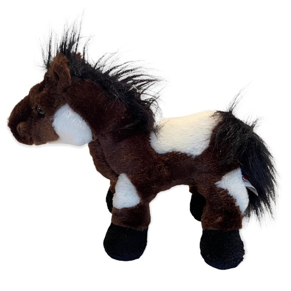 Ganz Webkinz Brown & White Pinto 8" Plush Stuffed Animal Toy Only No Code HM147 - Picture 4 of 12